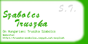 szabolcs truszka business card